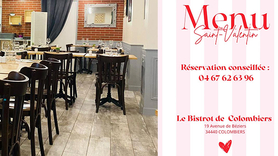 Bistrot de Colombiers • Menu Saint Valentin