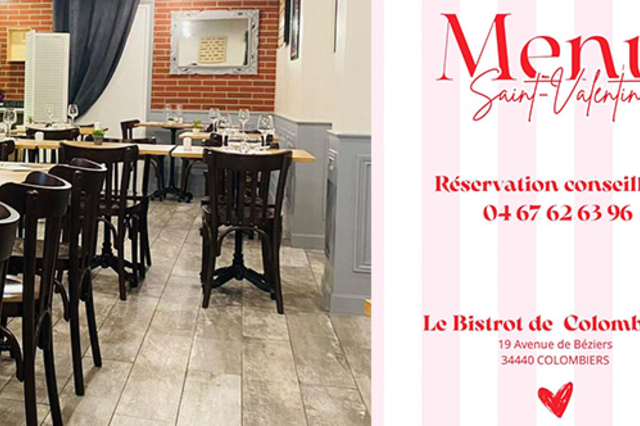 Bistrot de Colombiers • Menu Saint Valentin