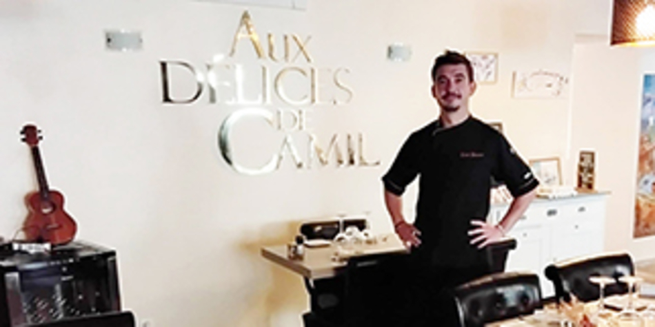 Aux délices de Camil à Capestang , son chef cuisinier Ganaël Giraudeau (® aux délices de camil)