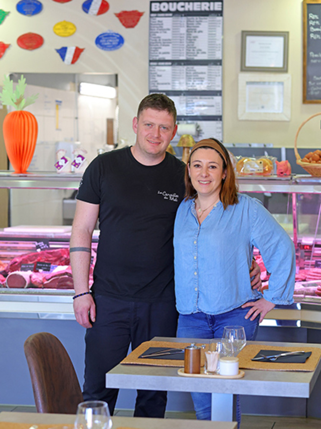 Les Canailles du Midi Villeneuve-les-Béziers : restaurant et boucherie géré par Adeline et Nicolas Leseurre.(® SAAM- fabrice CHORT)