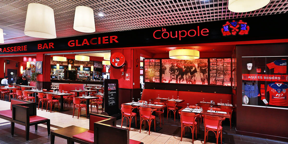 La Coupole Béziers est un restaurant-brasserie avec une cuisine fait maison dans la ZAC Montimaran (® SAAM-fabrice Chort)