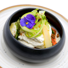 Duo d'asperges vertes et blanches - Restaurant Le Bistrot de Colombiers 